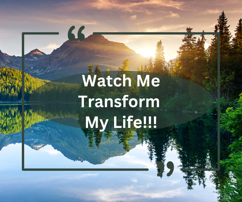 Watch me transform my life; trees, water sunset